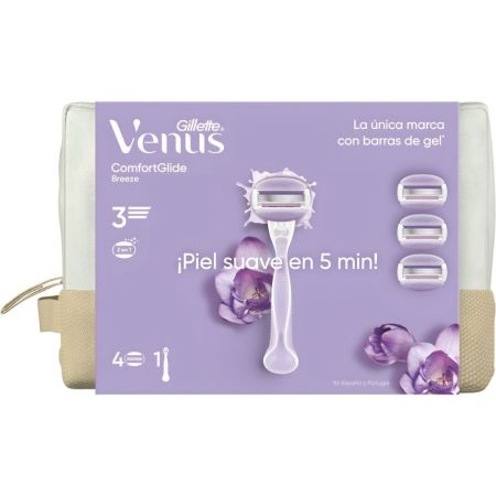 Gillette Venus Comfortglide Breeze Neceser Set de depilación suave para ingles y zonas íntimas ofrece acabado impecable