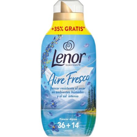 Lenor Aire Fresco Frescor Alpino Suavizante Suavizante concentrado refresca suaviza y hace que tu ropa resulte más agradable