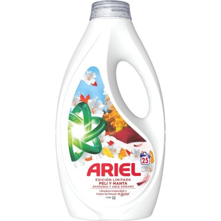 Ariel Detergente Gardenia Y Arce Dorado Edición Limitada Detergente líquido limpieza impecable con un toque de frescor 25 lavados 1125 ml
