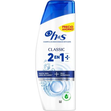 H&S 2 En 1 Classic Champú & Acondicionador Precio Ahorro Champú y acondicionador anticaspa elimina el picor y la sequedad ofreciendo un acabado bonito y saludable 330 ml