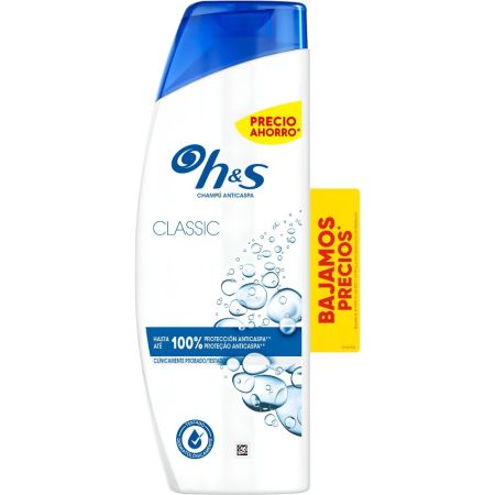 H&S Classic Champú Anticaspa Precio Ahorro Champú anticaspa elimina el picor y la sequedad ofreciendo un acabado bonito y saludable 330 ml