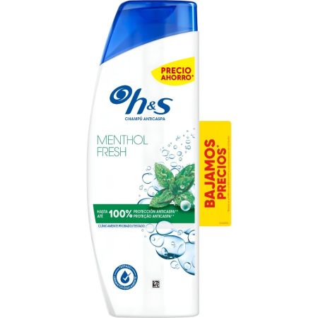 H&S Mentol Fresh Champú Anticaspa Precio Ahorro Champú anticaspa elimina el picor y la sequedad ofreciendo un acabado bonito y saludable 330 ml