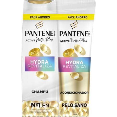 Pantene Pro-V Nutri-Plex Hydra Revitaliza Pack Ahorro Set capilar nutre intensamente hasta 8 capas ofreciendo brillo para cabello normal a seco