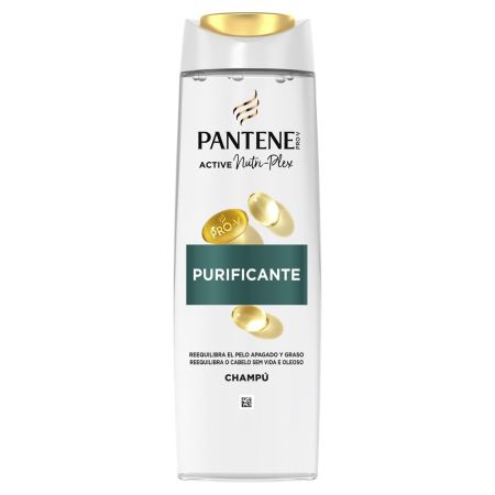 Pantene Pro-V Active Nutri Plex Champú Champú purificante reequilibrante y revitalizante para cabello fino con tendencia a engrasarse 300 ml
