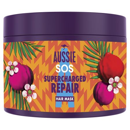Aussie Sos Supercharged Repair Hair Mask Mascarilla reparadora para un cabello dañado 450 ml