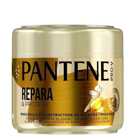 Pantene Pro-V Repara & Protege Mascarilla Reconstructora De Keratina Mascarilla de keratina aporta brillo suavidad y previene puntas abiertas para cabello débil y dañado 300 ml