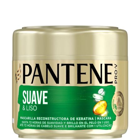 Pantene Pro-V Suave & Liso Mascarilla Mascarilla combate aspereza y encrespamiento acabado suave y sedoso para cabello seco 300 ml