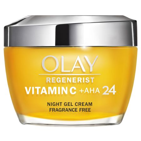 Olay Regenerist Vitamin C +Aha 24  Antimanchas Night Gel Cream Crema de noche antimanchas atenuadora del aspecto apagado de la piel 50 ml
