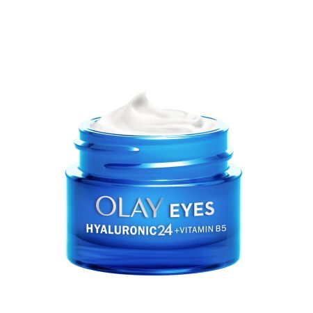 Olay Eyes Hyaluronic 24 +Vitamin B5 Gel Contorno De Ojos Contorno de ojos sin perfume reafirmante ofrece hidratación intena para ojos suaves 15 ml