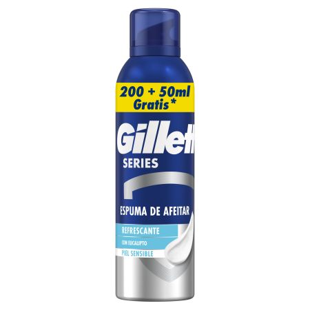 Gillette Series Espuma De Afeitar Formato Especial Espuma de afeitar calmante con eucalipto para un afeitado suave 250 ml
