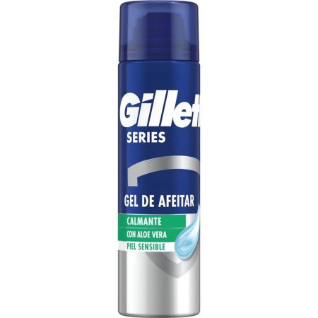 Gillette Series Calmante Gel De Afeitar Gel de afeitar calmante reduce cortes enrojecimiento irritación escozor y tirantez con aloe vera 200 ml