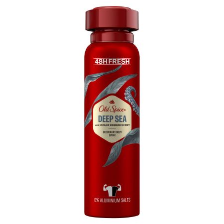 Old Spice Deep Sea Deodorant Body Spray Desodorante con aroma y frescor de las profundidades marinas 0% alcohol 48 horas 150 ml