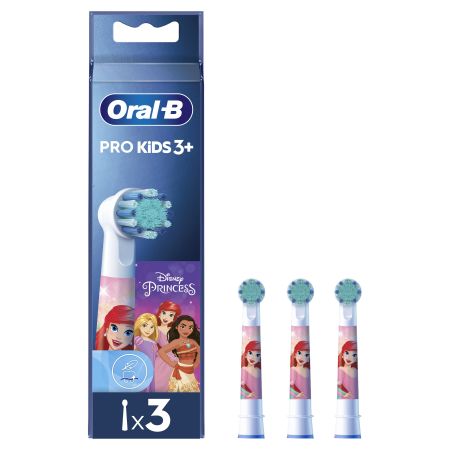 Oral-B Cepillo Dental Pro Kids 3+ Princess O Cars Recambio Cepillo de dientes eléctrico infantil limpieza suave y eficaz 3 uds