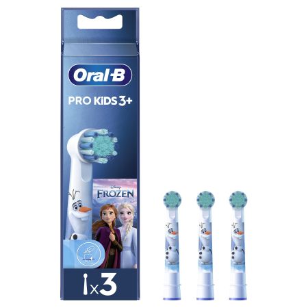 Oral-B Cepillo Dental Pro Kids 3+ Frozen O Spiderman Recambio Cepillo de dientes eléctrico infantil limpieza suave y eficaz 3 uds