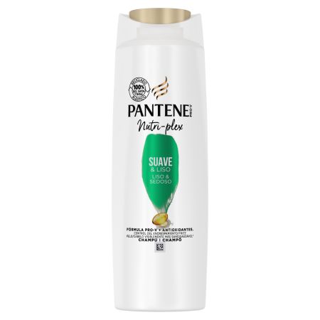Pantene Nutri-Plex Suave & Liso Champú Champú combate la aspereza y el encrespamiento acabado suave y sedoso para cabello seco