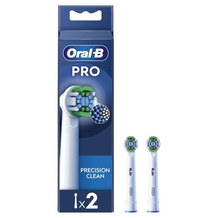 Oral-B Cepillo Dental Pro Precision Clean Recambio Cepillo de dientes elimina la placa para una limpieza superior 2 uds