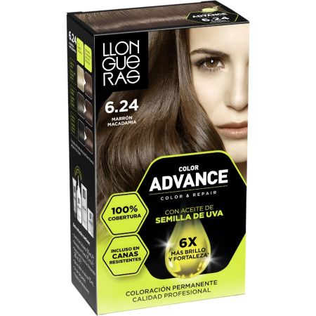 Llongueras Tinte Color Advance Color & Repair Nueva Fórmula Tinte para un color intenso hasta 5 semanas con aceite de semilla de uva y provitamina b5