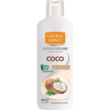 Natural Honey Sensorial Care Coco Gel De Ducha Gel de ducha biodegradable ofrece hidratación y suavidad 600 ml