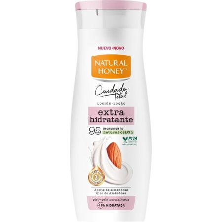 Natural Honey Cuidado Total Extra Hidratante Loción Loción corporal hidratante y de rápida absorción 48 horas con aceite de almendras 330 ml
