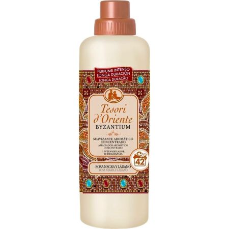 Tesori D'Oriente Byzantium Suavizante Aromático Concentrado Suavizante concentrado con perfume intenso de rosa negra y ládano de larga duración 42 lavados 760 ml