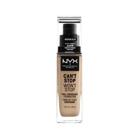 Nyx Professional Makeup Can'T Stop Won'T Stop Full Coverage Foundation Base de maquillaje resistente al agua piel impecable durante todo el día