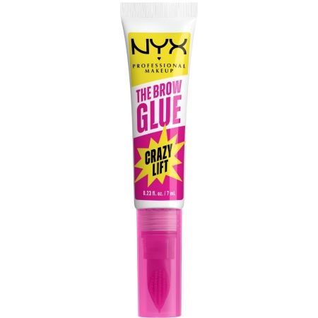Nyx Professional Makeup The Brow Glue Crazy Lift Gel de cejas fijador transparente lamina cubre y levanta ofreciendo fijación fuerte hasta 24 horas