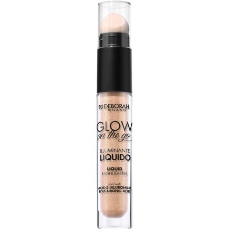 Deborah Milano Glow On The Go Liquid Highlighter Iluminador líquido de fórmula ligera con aplicador en esponja difumina con facilidad para look ultrafresco