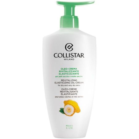 Collistar Aceite-Crema Revitalizante Elastizante Loción corporal de textura ultrasensorial ofrece acción iluminadora y revitalizante para confort inmediato 400 ml