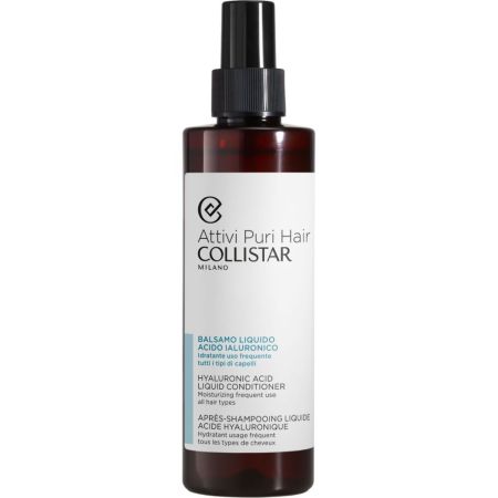 Collistar Attivi Puri Hair Bálsamo Líquido Con Ácido Hialurónico Acondicionador de textura líquida ofrece hidratación intensa y efecto relleno para cabello revitalizado 200 ml