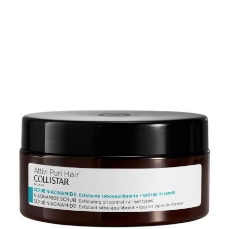 Collistar Attivi Puri Hair Exfoliante Con Niacinamida Exfoliante capilar sobrerregulador y purificante absorbe el exceso de sebo e impurezas para cabello resplanceciente 250 gr
