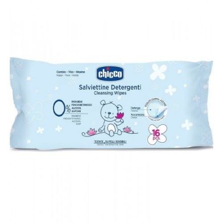 Chicco Toallitas Salviettine Detergenti Toallitas limpiadoras sin alcohol  hidratantes y suaves ideales para manos y rostro