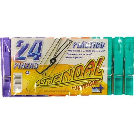 Tendal Pinzas "Junior" Pinzas de plástico alta resistencia ante la oxidación 24 uds
