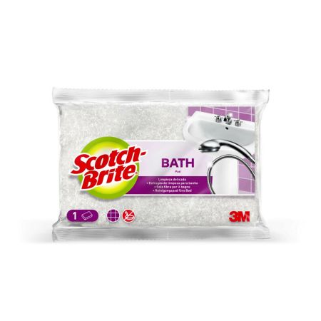 Scotch Brite Estropajo Bath Pad Estropajo de fibra fácil limpieza de superficies de baño delicadas