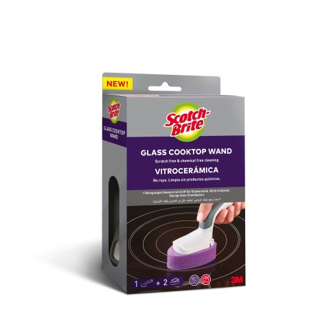 Scotch Brite  Estropajo para vitroceramica mango+2 recambios limpio sin productos quimicos