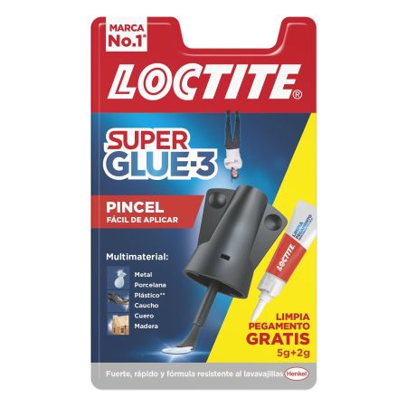 Loctite Super Glue-3 Pegamento Pincel Formato Especial Pegamento fuerte rápido y resistente al lavavajillas