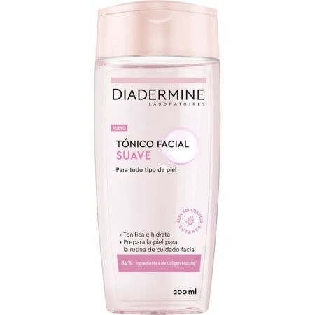 Diadermine Suave Tónico Facial Tónico limpiador suave tonifica para una piel hidratada y refrescada 200 ml