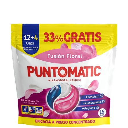 Punto Matic Detergente Fusión Floral Detergente en cápsulas a máquina limpia perfuma y cuida aroma fusión floral