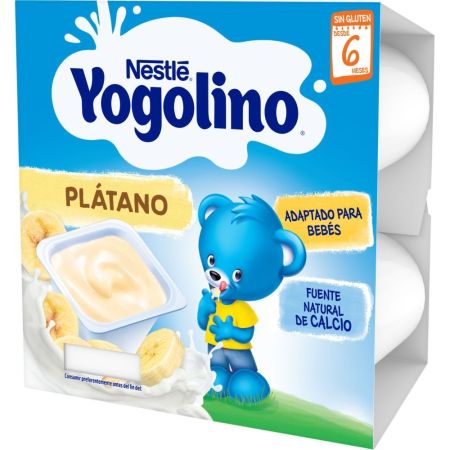 Nestle Yogolino Postre Lácteo Plátano Postre lácteo sin azúcares añadidos desde los 6 meses 4 x100 gr