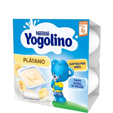 Nestle Yogolino Postre Lácteo Plátano Postre lácteo sin azúcares añadidos desde los 6 meses 4 x100 gr