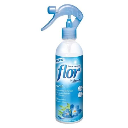 Flor Instant Azul Perfumador Para La Ropa Ambientador eliminador de olores devuelve el frescor de recién lavado a tu ropa 345 ml