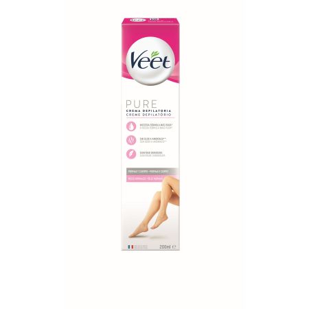 Veet Pure Piel Normal Crema Depilatoria Crema depilatoria sin olor a amoníaco para piel normal 200 gr