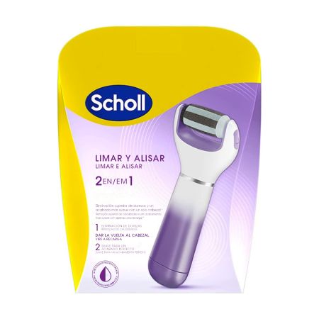 Scholl Limar Y Alisar 2 En 1 Lima electrónica elimina durezas persistentes y exfolia la piela acabado suave