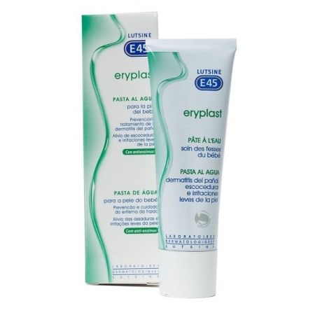 Eryplast Lutsine E45 Pasta Al Agua Pasta para prevención y tratamiento de la dermatitis del pañal ofrece alivio de escoceduras e irritaciones leves de la piel