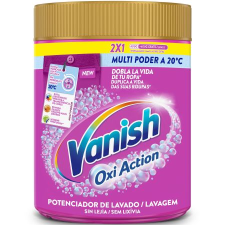 Vanish Oxi Action Potenciador De Lavado Formato Especial Quitamanchas en polvo sin lejía 900 gr