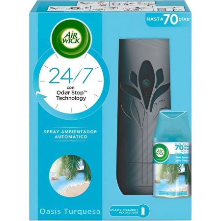 Air Wick Entre Dos Aguas Spray Ambientador Automático Ed. Limitada Ambientador automático para hogar con aroma oasis turquesa 250 ml