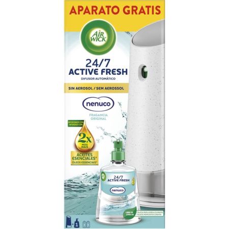 Air Wick Ambientador 24/7 Active Fresh Nenuco + Aparato Gratis Ambientador automático para hogar frescor y fragancia a nenuco 228 ml
