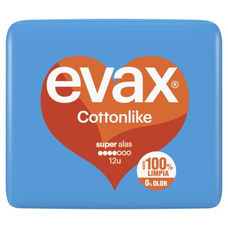 Evax Cottonlike Compresas alas super 12 uds