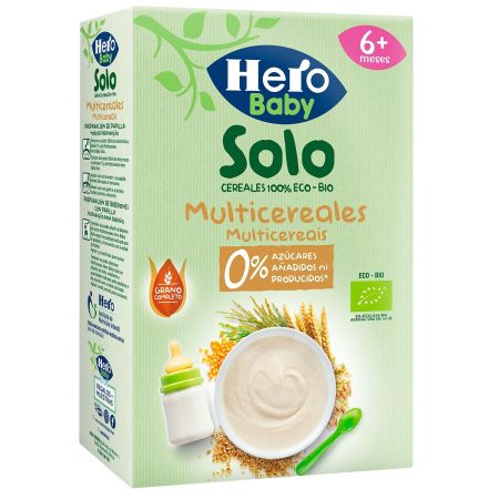 Hero Baby Solo Eco Papilla Multicereales Papilla elaborada con el 50% del grano completo a partir de 6 meses 300 gr