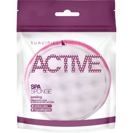 Suavipiel Active Spa Sponge Peeling Esponja de baño elimina las impurezas exceso de grasa y células muertas previniendo envejecimiento prematuro