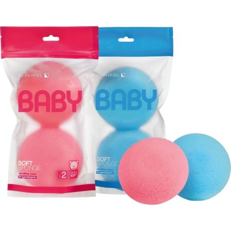 Suavipiel Baby Soft Sponge Esponja de baño suave ideal para el baño diario de tu bebé para cuidar las zonas más delicadas 2 uds